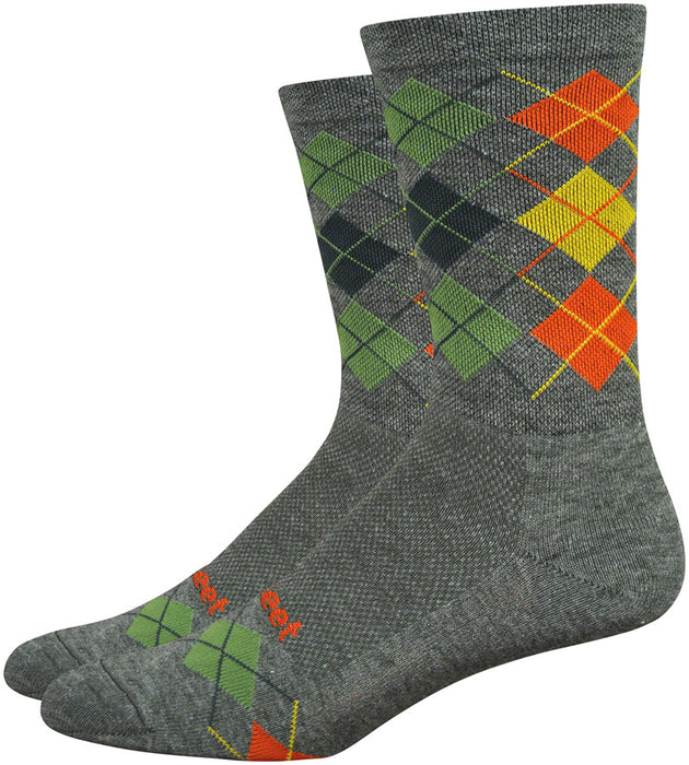 DeFeet Wooleator Comp 6" Argyle Socks, 12, Green