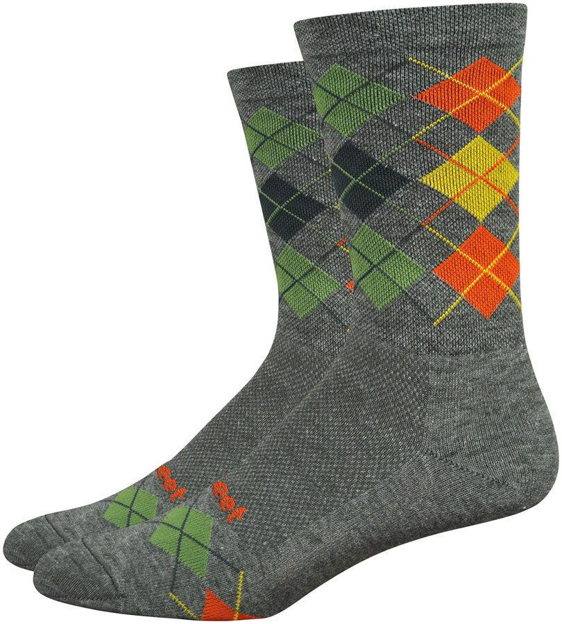 DeFeet Wooleator Comp 6" Argyle Socks, 12, Green