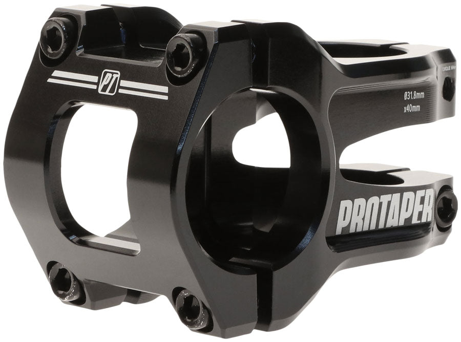 ProTaper Vice Trail Stem - 40mm, 31.8mm Clamp, +/-0, 1 1/8", Aluminum, Black