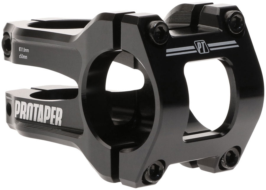 ProTaper Vice Trail Stem - 50mm, 31.8mm Clamp, +/-0, 1 1/8", Aluminum, Black