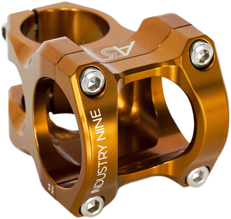 Industry Nine A318 Stem - 30mm, 31.8mm Clamp, +/-4.4, 1 1/8", Aluminum, Bronze