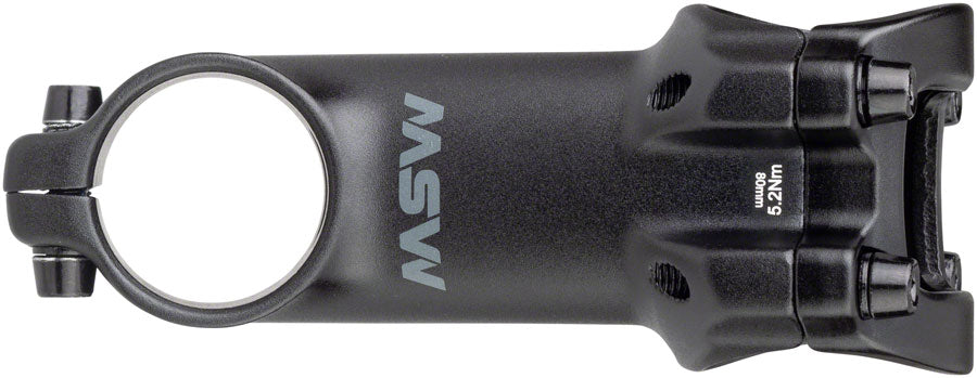 MSW 17 Stem - 80mm, 31.8 Clamp, +/-17, 1 1/8", Aluminum, Black