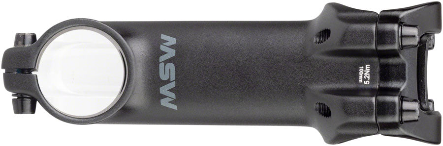 MSW 17 Stem - 100mm, 31.8 Clamp, +/-17, 1 1/8", Aluminum, Black