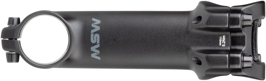 MSW 17 Stem - 110mm, 31.8 Clamp, +/-17, 1 1/8", Aluminum, Black