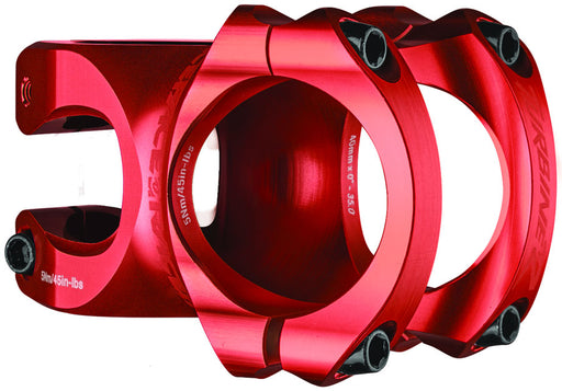 Race Face Turbine R 35 Stem - 50mm, 35mm Clamp, +/-0, 1 1/8", Red