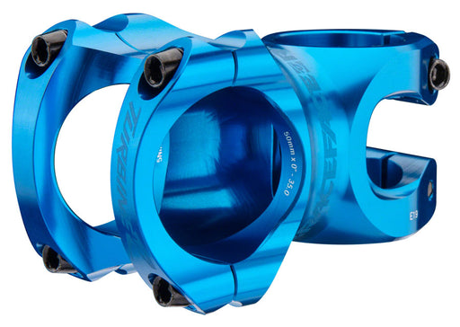 Race Face Turbine R 35 Stem - 50mm, 35mm Clamp, +/-0, 1 1/8", Blue