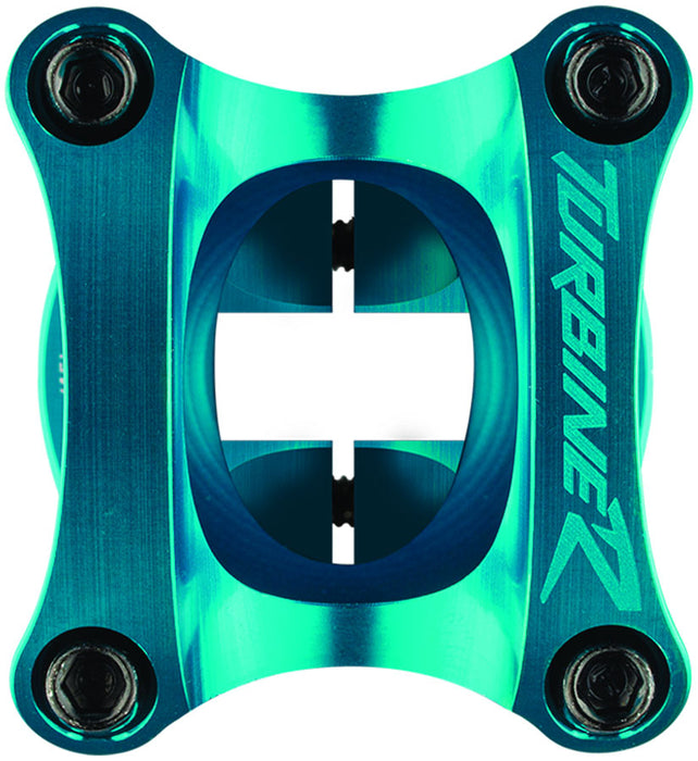 Race Face Turbine R 35 Stem - 50mm, 35mm Clamp, +/-0, 1 1/8", Turquoise