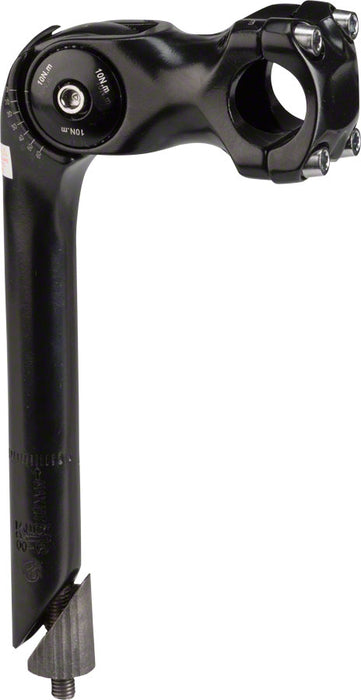 Kalloy 820 Stem - 100mm, 25.4 Clamp, Adjustable, 22.2-24tpi Quill, Alloy, Black