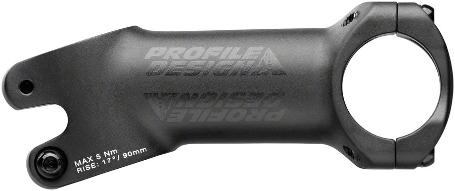 Profile Design 1/Seventeen Stem - 90 mm, 31.8 Clamp, +/-17, 1 1/8", Alloy, Black