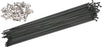 Odyssey HGS Spokes - Stainless, Straight 14g, 180mm, Black, Box of 40, Includes Nipples