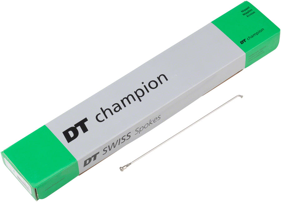 DT Swiss Champion Spokes - 2.0mm, 320mm, Silver, J-bend, Box of 100