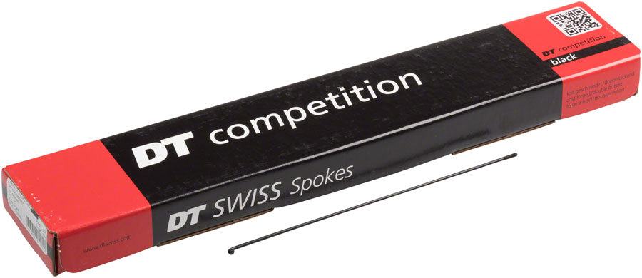 DT Swiss Competition Spokes - 2.0/1.8/2.0mm, 318mm, Black,  J-bend, Box of 100