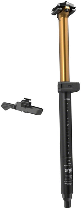 FOX Transfer Factory Neo Wireless Dropper Seatpost - 31.6 mm, 100 mm, Internal Routing, Kashima Coat