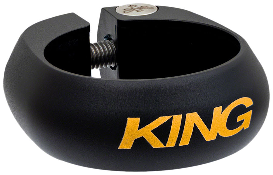 Chris King Seatpost Clamp - 34.9mm, Bolt-On, Two Tone Black/Gold