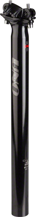 Kalloy Uno 358 2-Bolt Seatpost, 31.6 x 350mm, Black