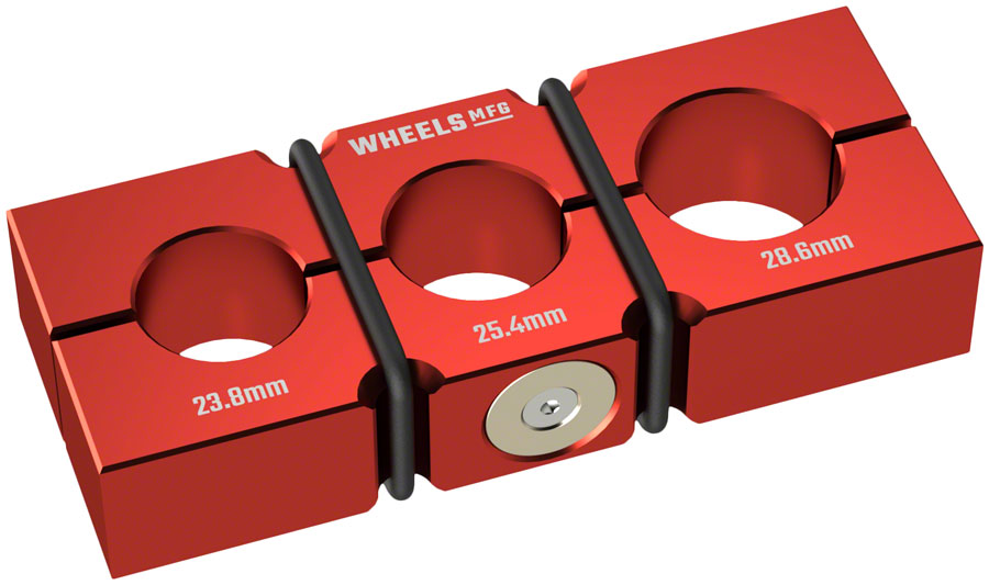 Wheels Mfg Vice Shaft Clamp, Large ST0010, Red