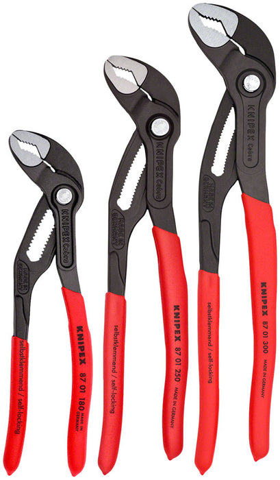 Knipex Cobra Pliers Set - 3 Piece, 7", 10", 12"