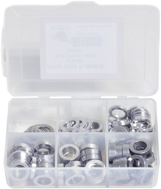 Wheels Manufacturing Kit of six assorted sizes (.5 to 5mm), 125 Spacers in storage box
