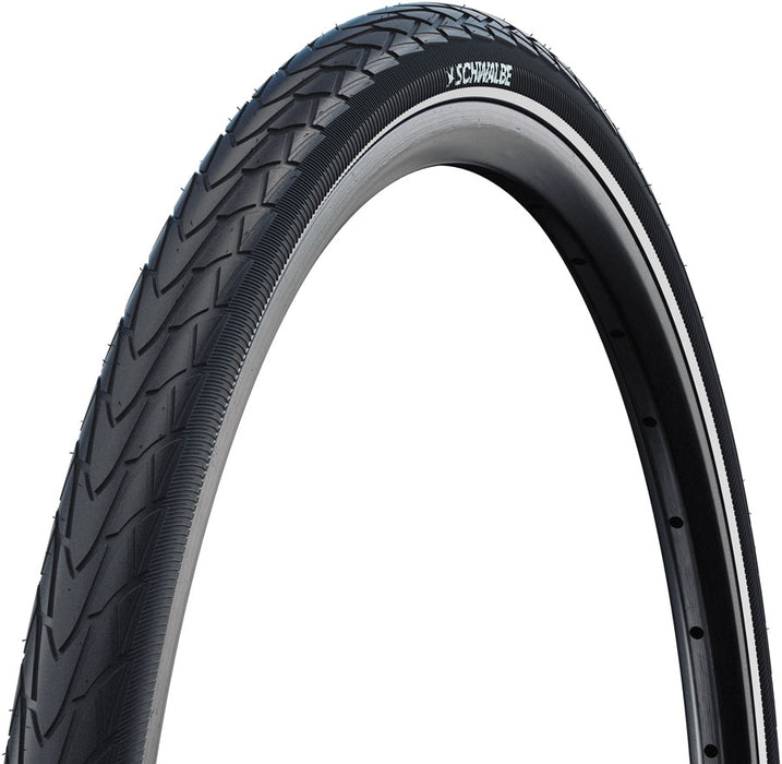 Schwalbe Marathon Racer Tire - 700 x 40, Clincher, Wire, Black/Reflex, RaceGuard, Addix Green, E-50