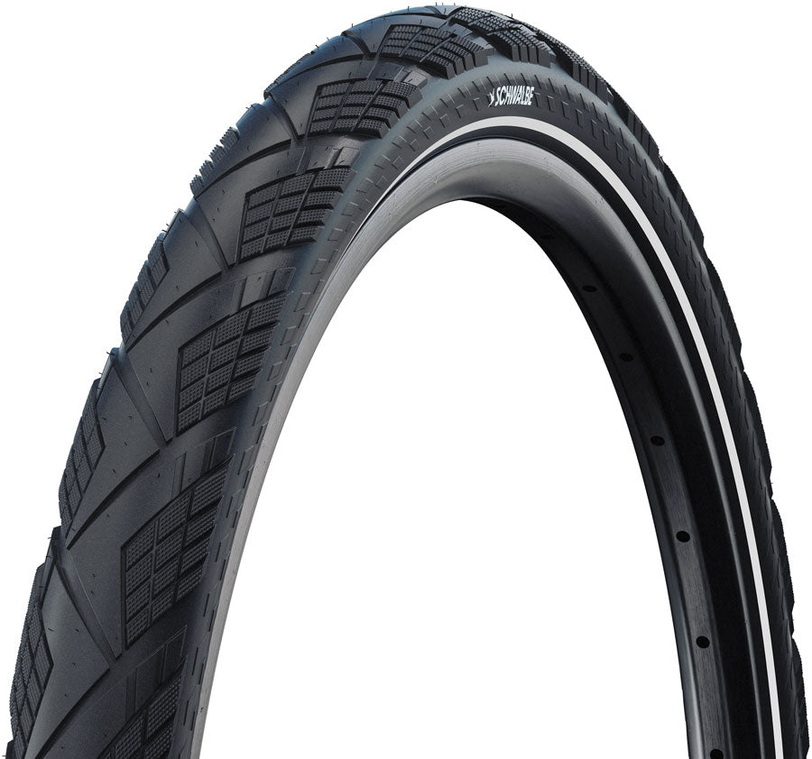 Schwalbe Marathon Efficiency Pro Tire - 26 x 2.15, Tubeless, Folding, Black/Reflex, Pro, V-Guard, Addix Race, E-50
