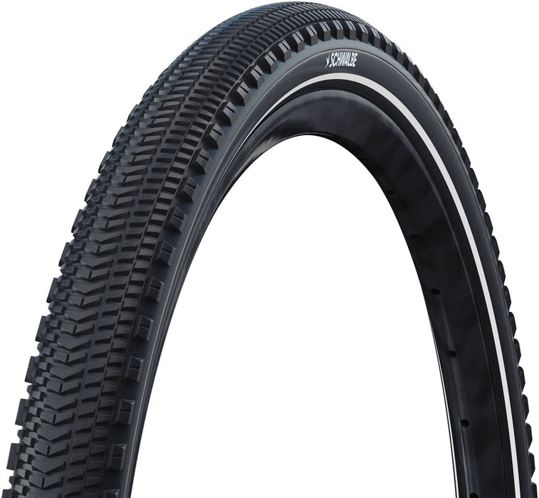 Schwalbe G-One Overland Tire - 700 x 50, Tubeless, Folding, Black/Reflex, Performance, RaceGuard, Addix Green, E-25