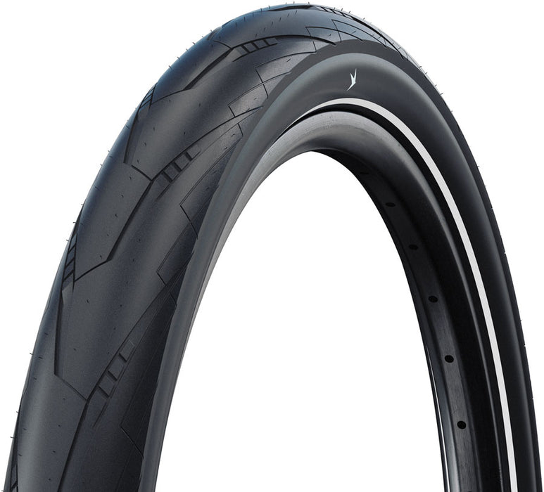 Schwalbe Motion Super Moto Tire - 20 x 2.40, Clincher, Wire, Black/Reflex, Standard, RaceGuard, DB Defense, Addix Green, E-50