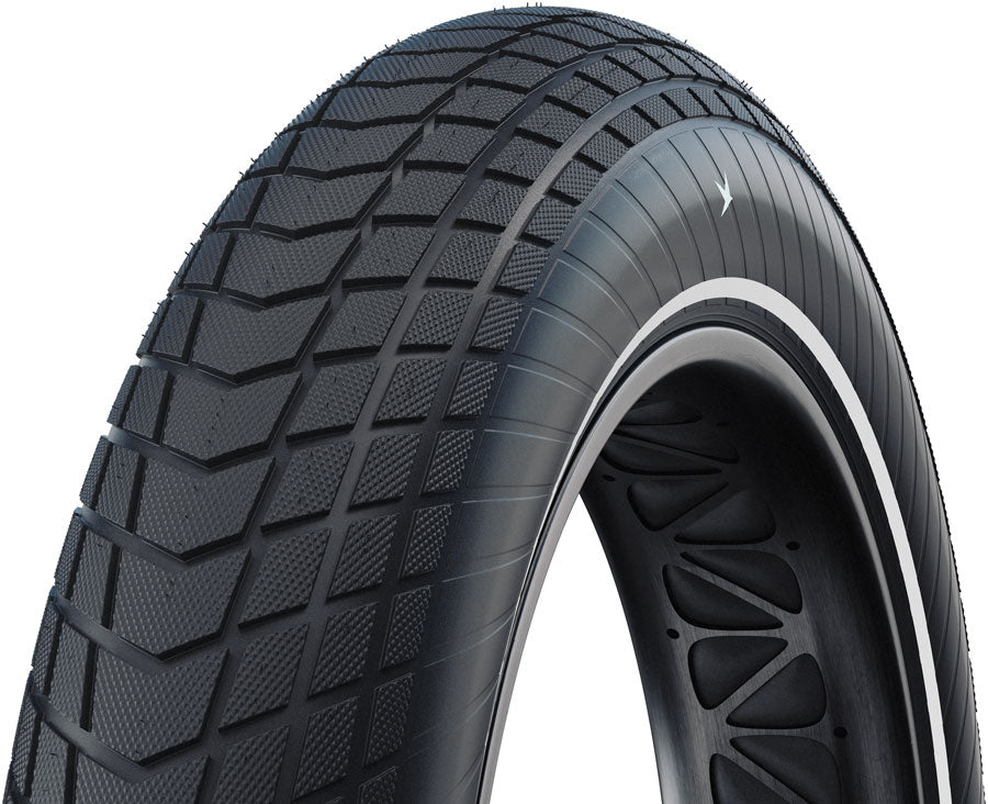 Schwalbe Motion Super Moto-X Tire - 20 x 4.00, Clincher, Wire, Black/Reflex, Standard, RaceGuard, DB Defense, Addix Green, E-50