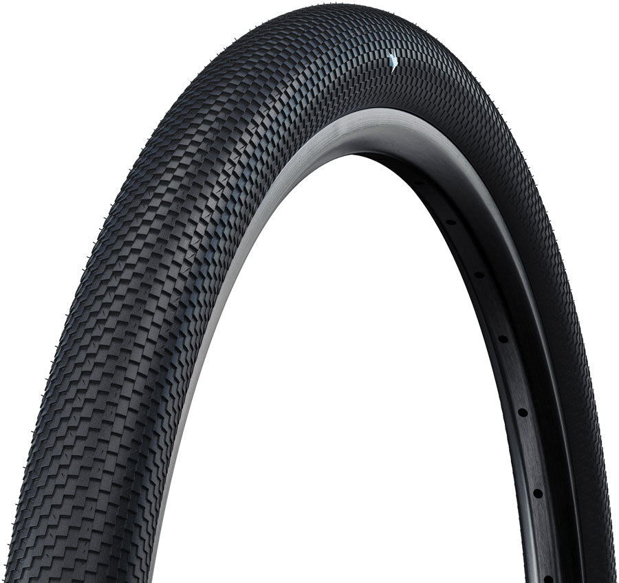 Schwalbe Motion Kojak Tire - 700 x 40, Clincher, Wire, Black, Standard, RaceGuard, Addix Green, E-25