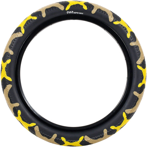 Cult X Vans Tire - 20 x 2.4, Clincher, Wire, Yellow Camo/Black