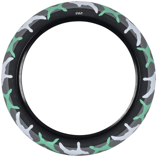 Cult X Vans Tire - 20 x 2.4, Clincher, Wire, Teal Camo/Black