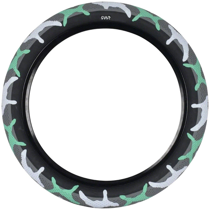 Cult X Vans Tire - 20 x 2.4, Clincher, Wire, Teal Camo/Black