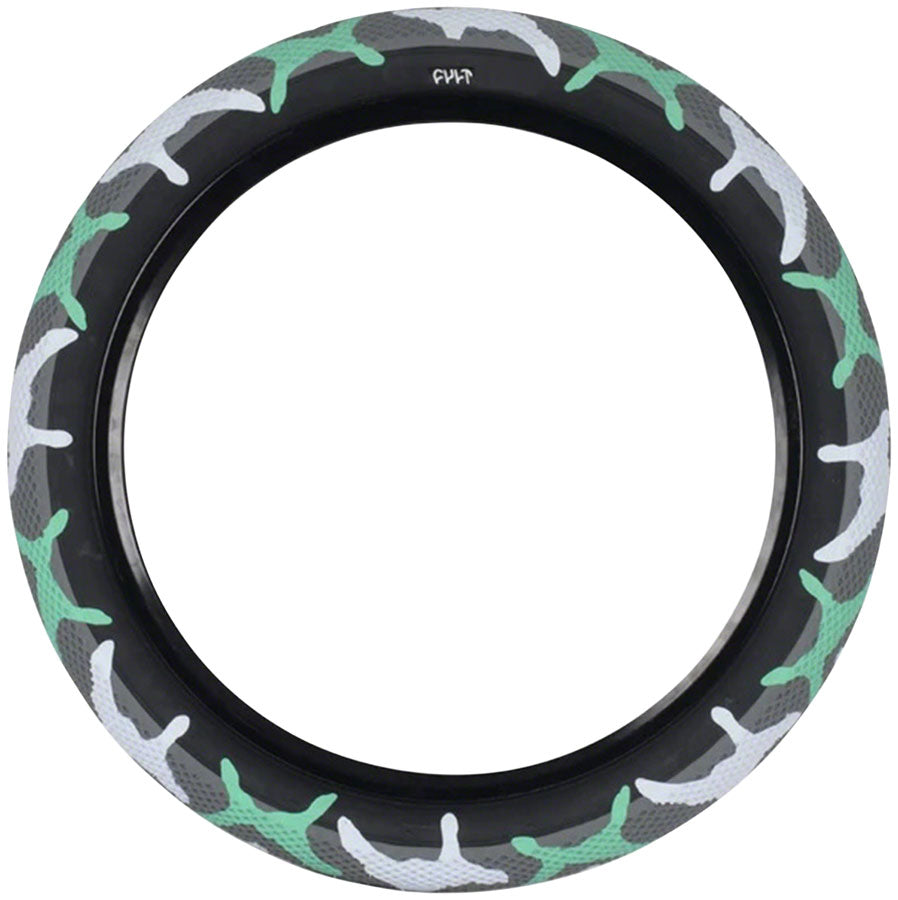 Cult X Vans Tire - 20 x 2.4, Clincher, Wire, Teal Camo/Black