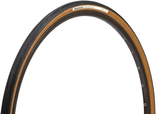 Panaracer GravelKing Slick Tire - 700 x 43, Tubeless, Folding, Black/Brown