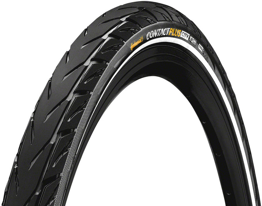 Continental Contact Plus City Tire - 700 x 35, Clincher, Wire, Black/Reflex, SafetyPlus Breaker, E50