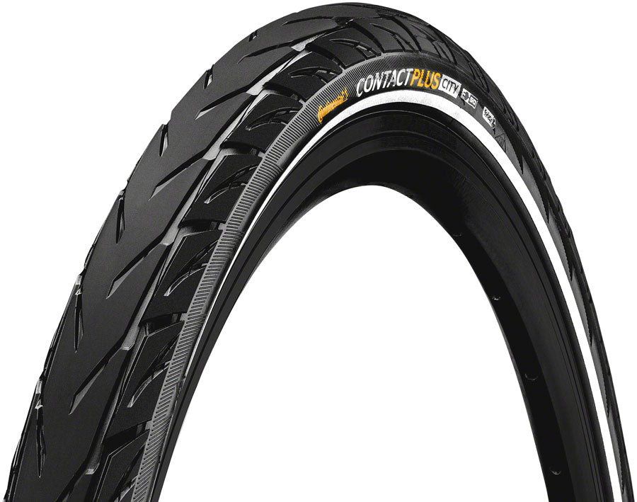 Continental Contact Plus City Tire - 700 x 42, Clincher, Wire, Black/Reflex, SafetyPlus Breaker, E50