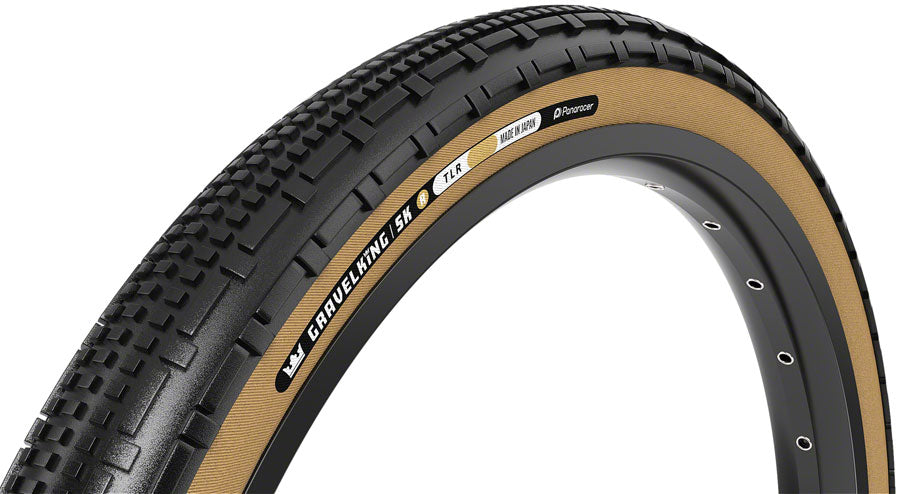 Panaracer GravelKing SK R Tire - 700 x 45, Tubeless, Folding, Black/Amber
