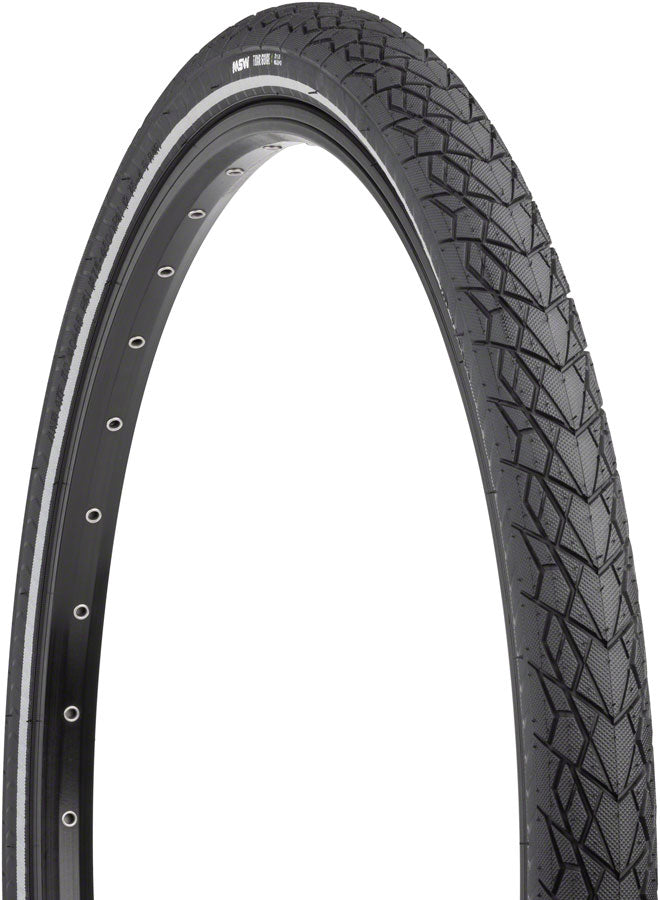 MSW Tour Guide Tire - 26 x 1.75, Black, Folding Wire Bead, Puncture Protection, Reflective Sidewall, 33tpi