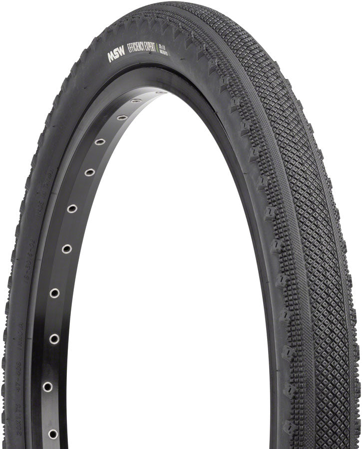 MSW Efficiency Expert Tire - 20 x 1.75, Black, Rigid Wire Bead, 33tpi