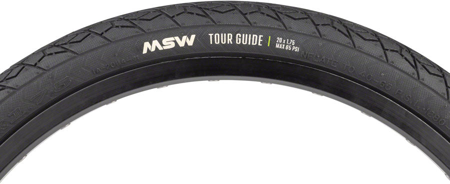 MSW Tour Guide Tire - 20 x 1.75, Black, Folding Wire Bead, 33tpi