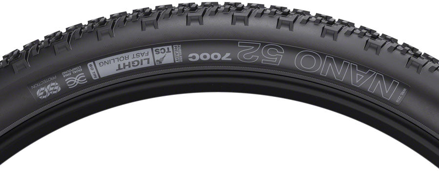WTB Nano TCS Light Fast Rolling SG Tire, 700x52, black