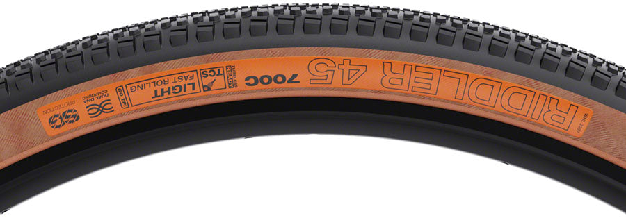 WTB Riddler TCS Light Fast Rolling SG Tire, 700x45 Tanwall