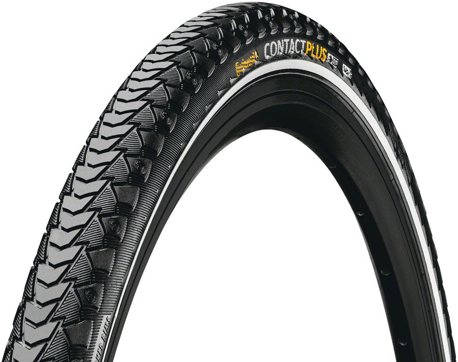 Continental Contact Plus Tire - 700 x 28, Clincher, Wire, Black/Reflex, SafetyPlus Breaker, E50