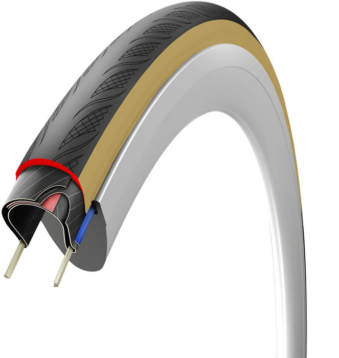 Vittoria Rubino V Tire - 700 x 28, Tubeless, Folding, Black/Tan, 1C Graphene + Silica, G2.0