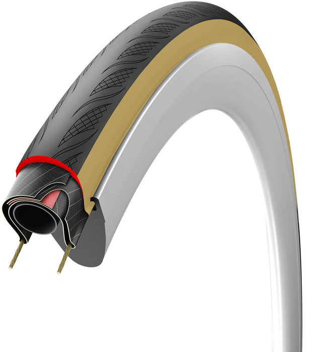 Vittoria Rubino V Tire - 700 x 32, Clincher, Folding, Black/Tan, 1C Graphene + Silica, G2.0