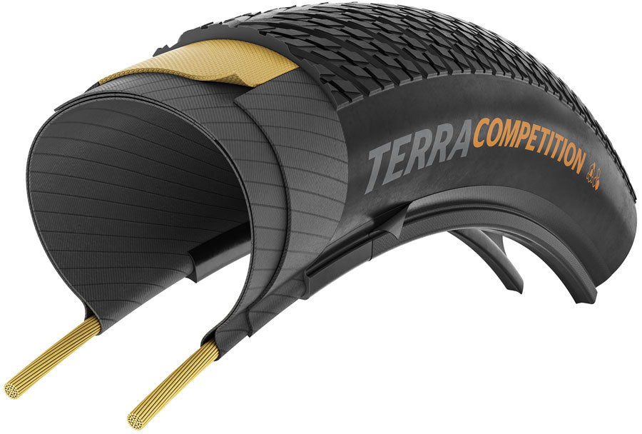 Continental Terra Competition Tire - 700 x 35, Tubeless, Folding, Black/Transparent, Grip, Trail Casing, E25