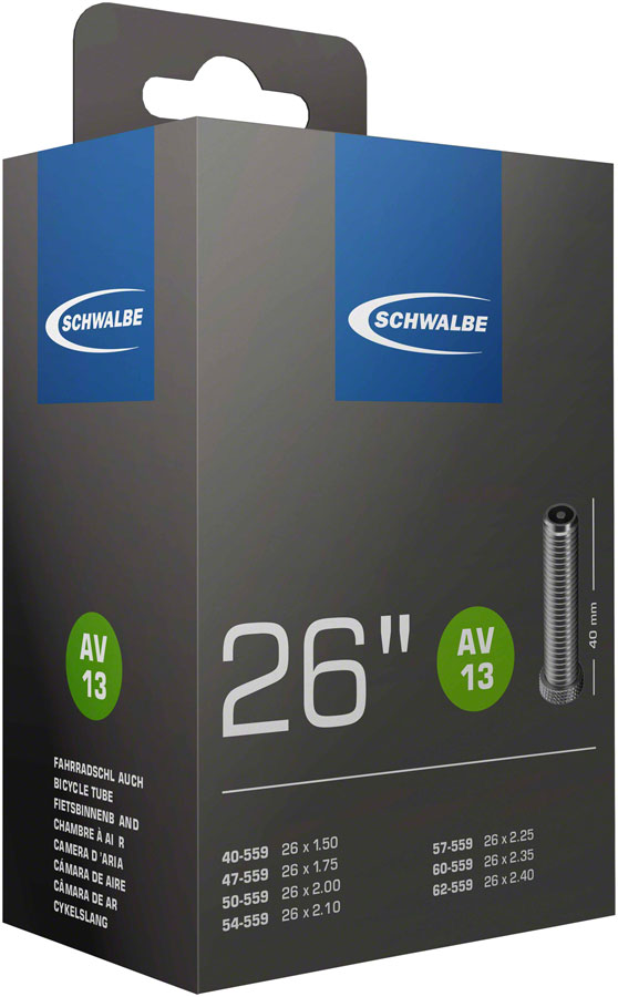 Schwalbe Standard Tube - 26 x 1-1.50" - 650 x 23mm, 40mm, Schrader Valve