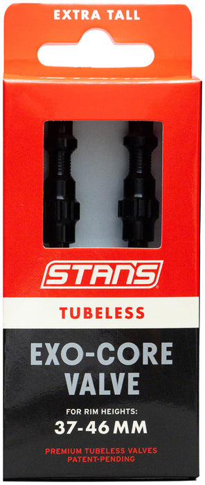 Stan's Exo-Core Valves, Extra Tall (63mm), Pair, Black