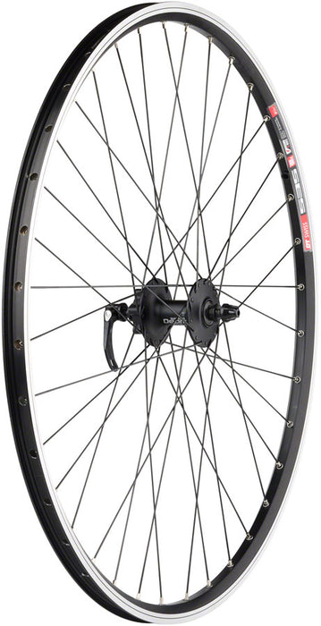 Quality Wheels TK535/Deore Front Wheel - 700, QR x 100mm, 6-Bolt, Rim Brake, Black, Clincher, 36H