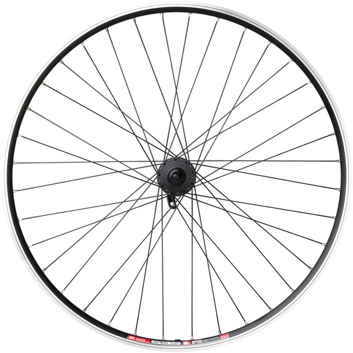 Quality Wheels TK535/Deore Front Wheel - 700, QR x 100mm, 6-Bolt, Rim Brake, Black, Clincher, 36H