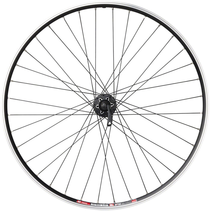 Quality Wheels TK535/Deore Rear Wheel - 700, QR x 135mm, 6-Bolt Disc, Rim Brake, HG 10, Black, Clincher, 36H